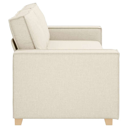 3-Zits Bank Beige 220 cm Linnen-mix stof