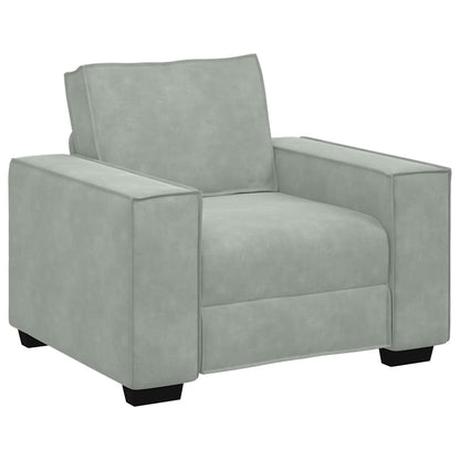 Fauteuil Fluweel 60 cm Lichtgrijs