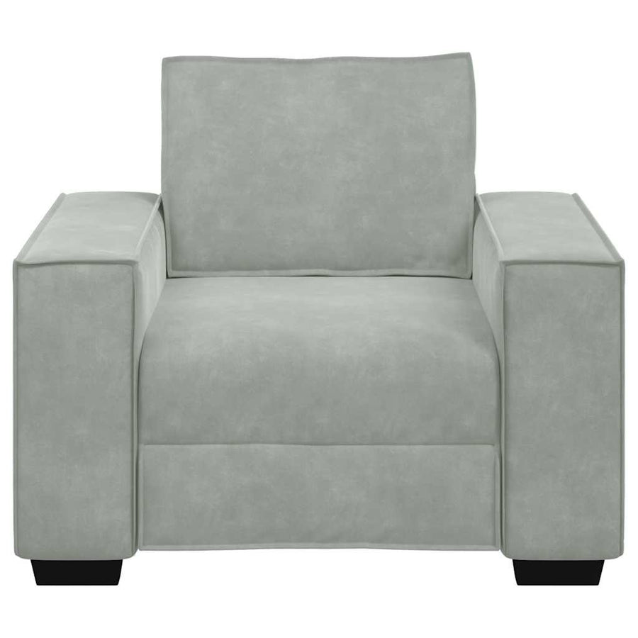 Fauteuil Fluweel 60 cm Lichtgrijs
