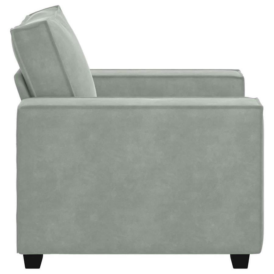 Fauteuil Fluweel 60 cm Lichtgrijs