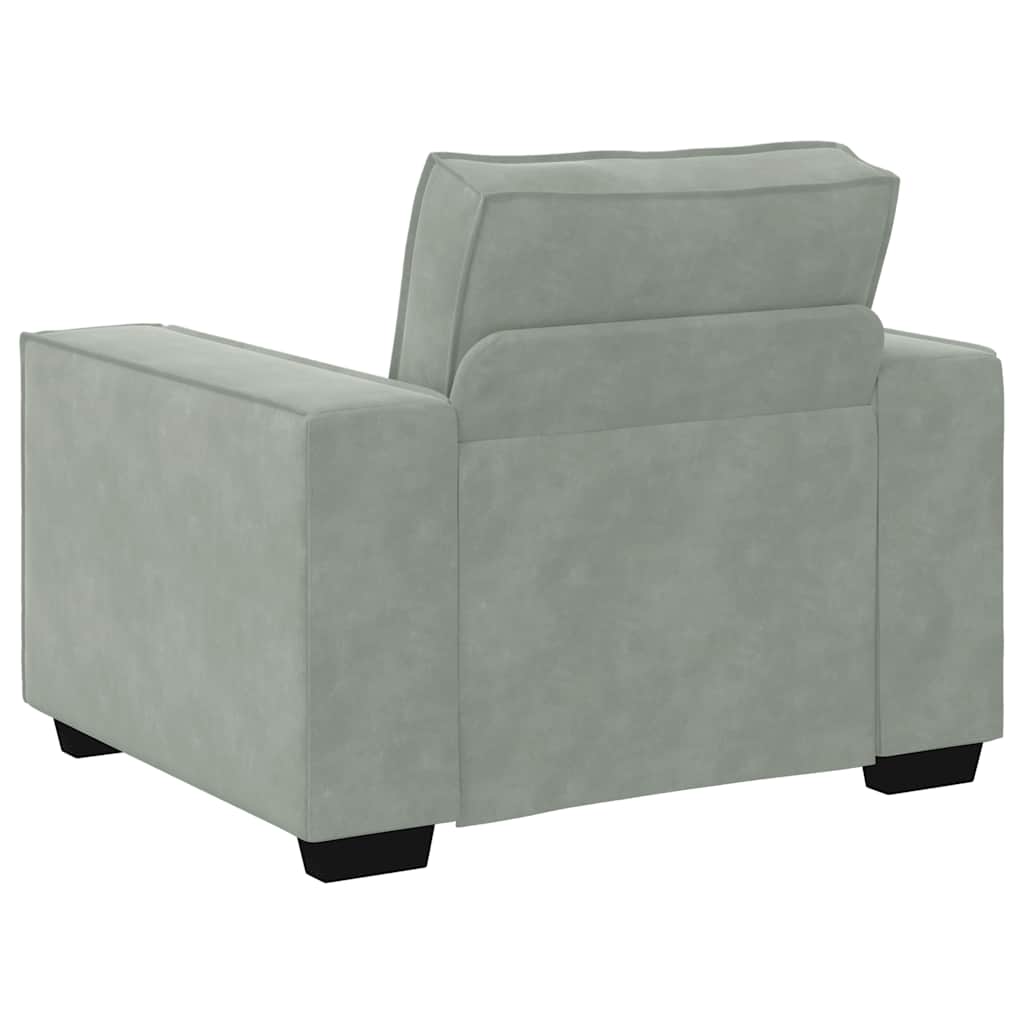 Fauteuil Fluweel 60 cm Lichtgrijs