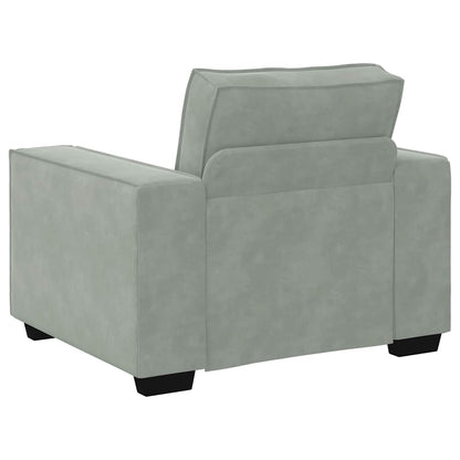 Fauteuil Fluweel 60 cm Lichtgrijs