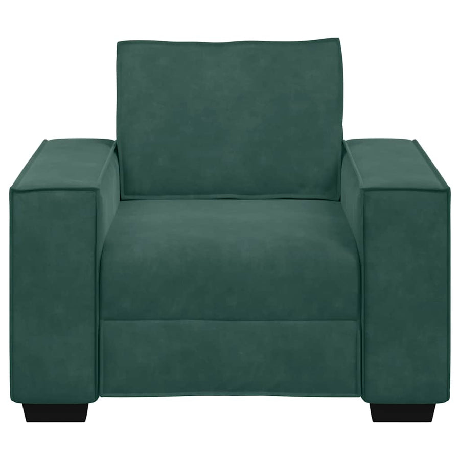 Sofastoel Donkergroen 100x78x84 cm Fluweel
