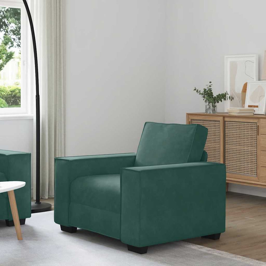 Sofastoel Donkergroen 100x78x84 cm Fluweel
