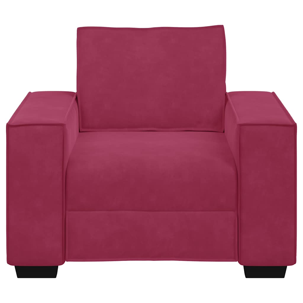 Sofastoel Wijnrood 100x78x84 cm Fluweel