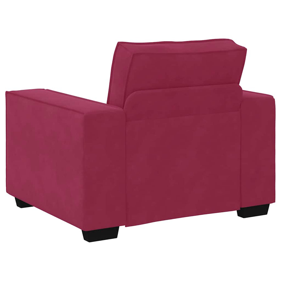 Sofastoel Wijnrood 100x78x84 cm Fluweel