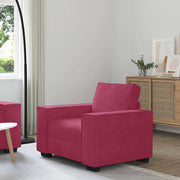 Sofastoel 100x78x84 cm wijnrood fluweel