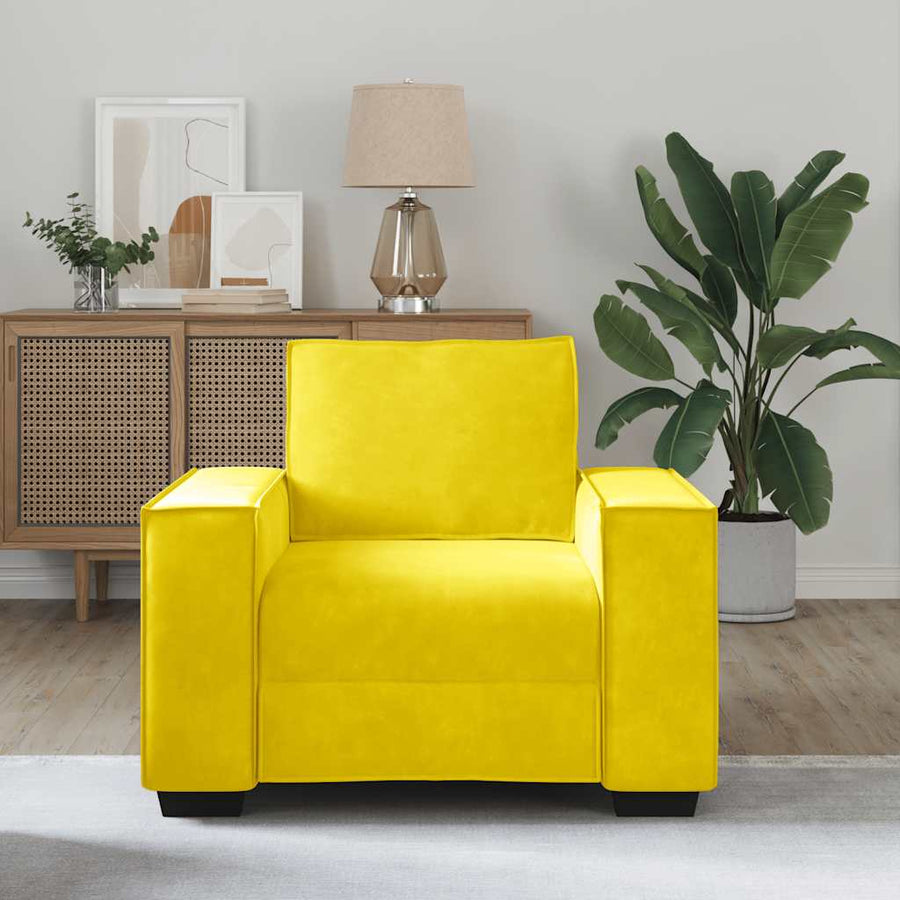 Sofastoel Geel 100x78x84 cm Fluweel