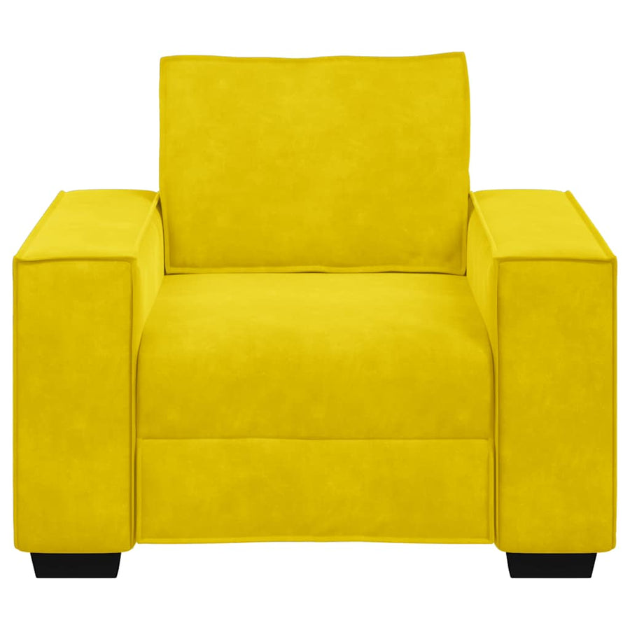 Sofastoel Geel 100x78x84 cm Fluweel