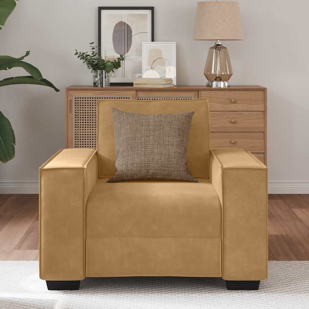 Sofastoel Bruin 100x78x84 cm Fluweel