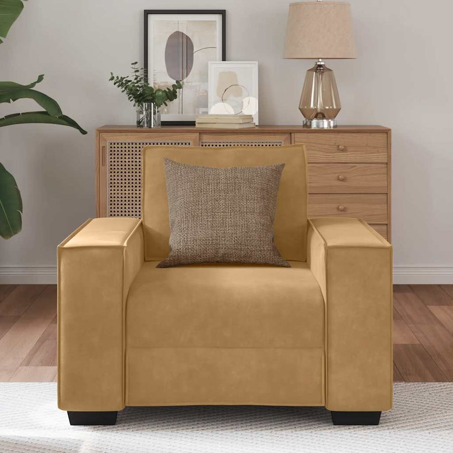 Sofastoel Bruin 100x78x84 cm Fluweel