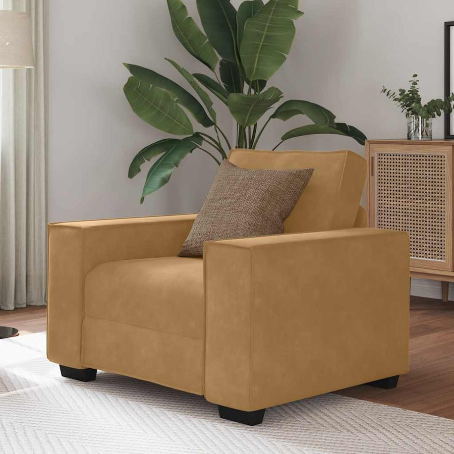 Sofastoel Bruin 100x78x84 cm Fluweel