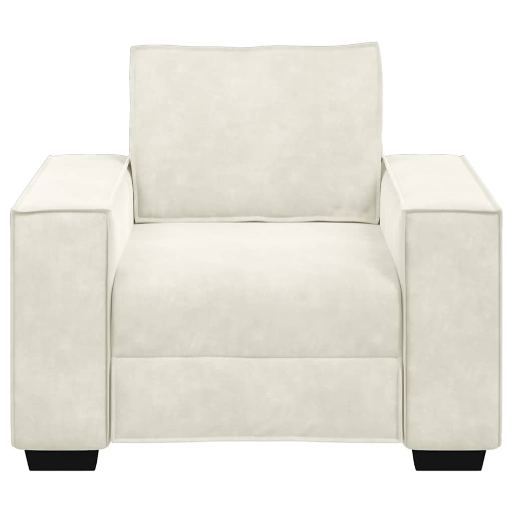 Fauteuil Crème 60 cm Fluweel