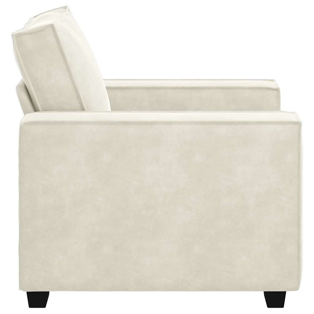 Fauteuil Crème 60 cm Fluweel
