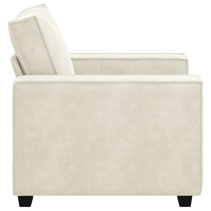 Fauteuil Crème 60 cm Fluweel
