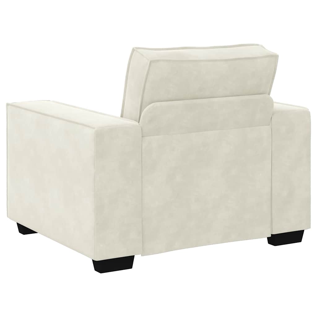 Fauteuil Crème 60 cm Fluweel