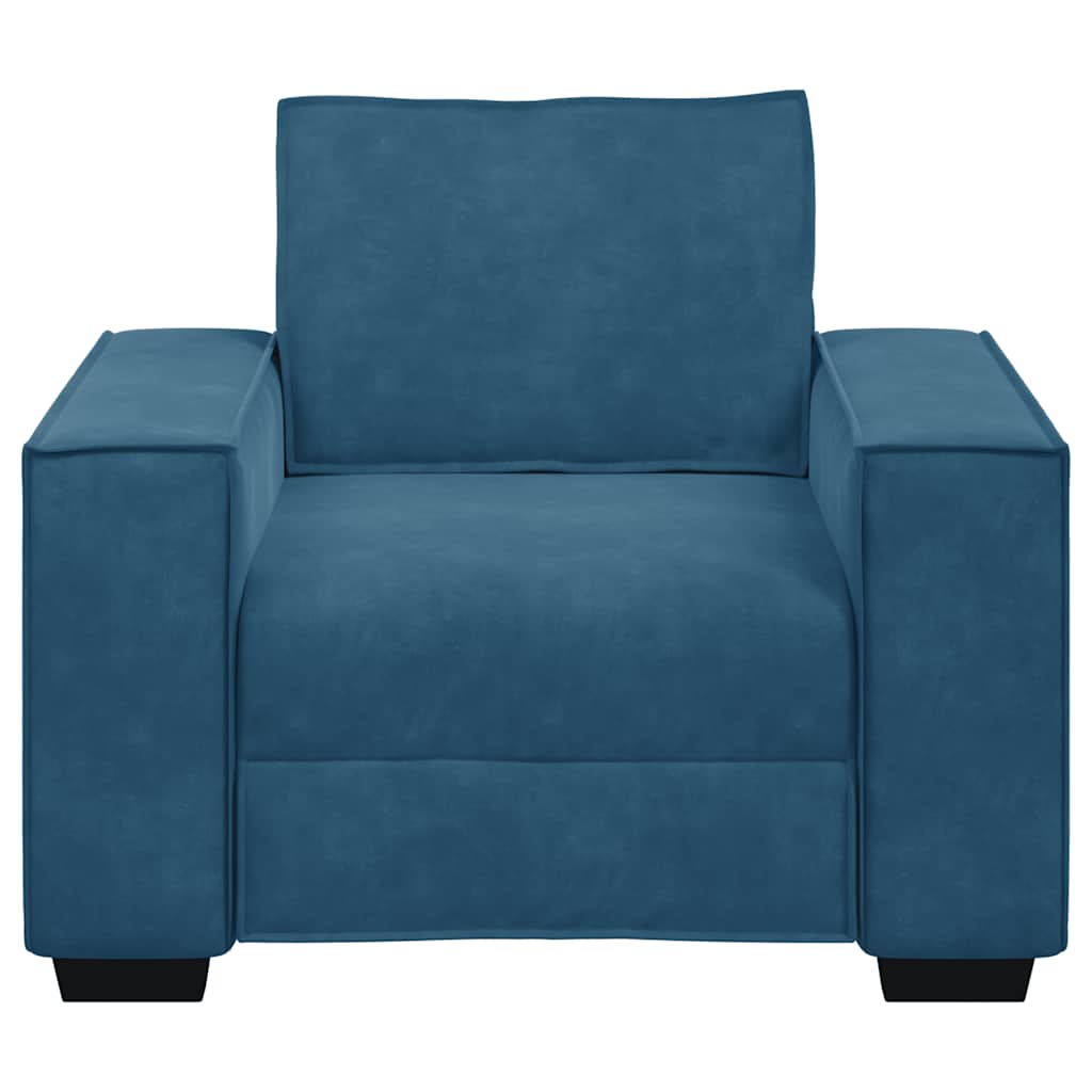 Sofastoel Blauw 100x78x84 cm Fluweel