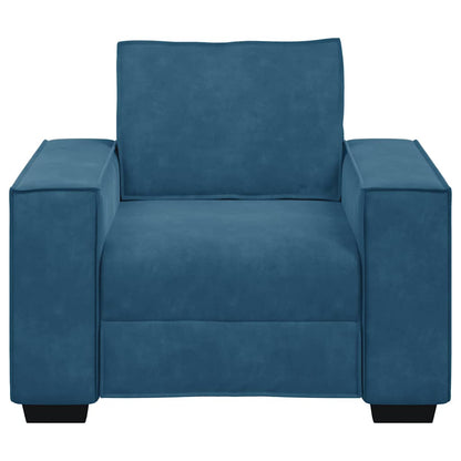 Sofastoel Blauw 100x78x84 cm Fluweel