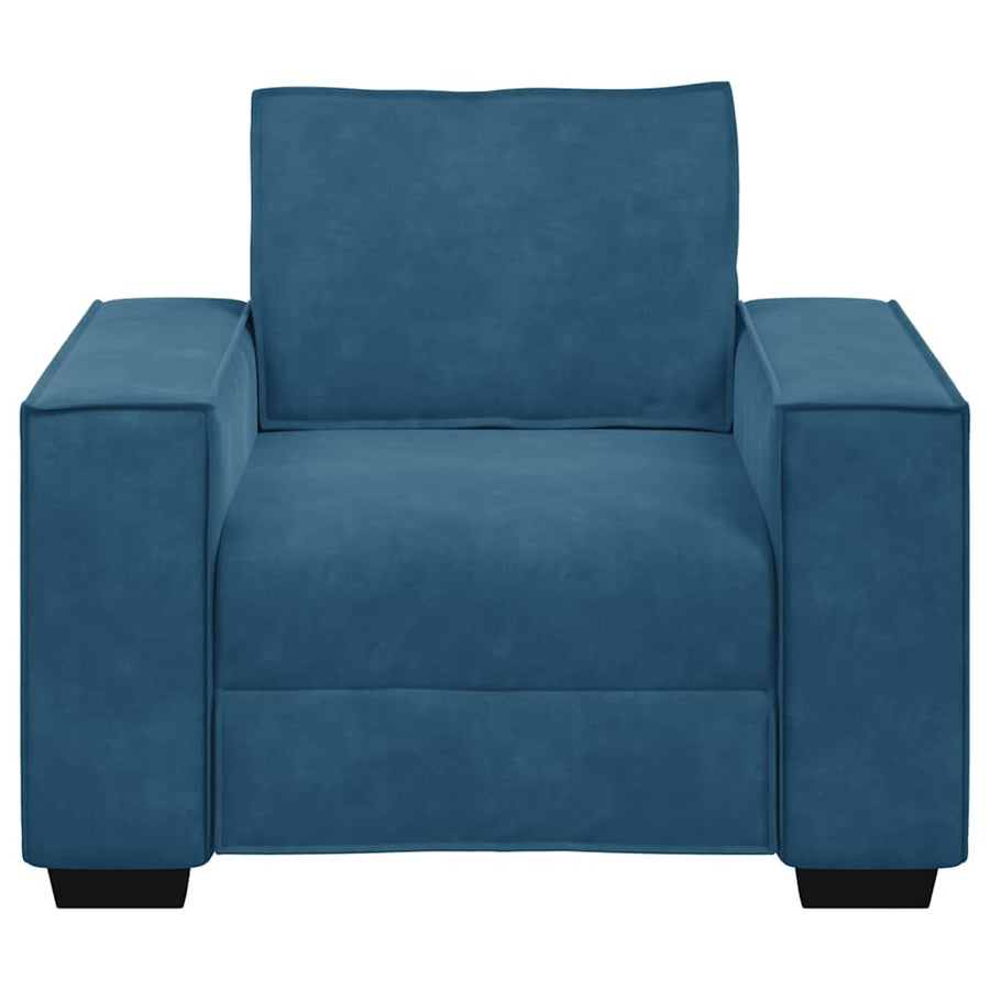 Sofastoel Blauw 100x78x84 cm Fluweel