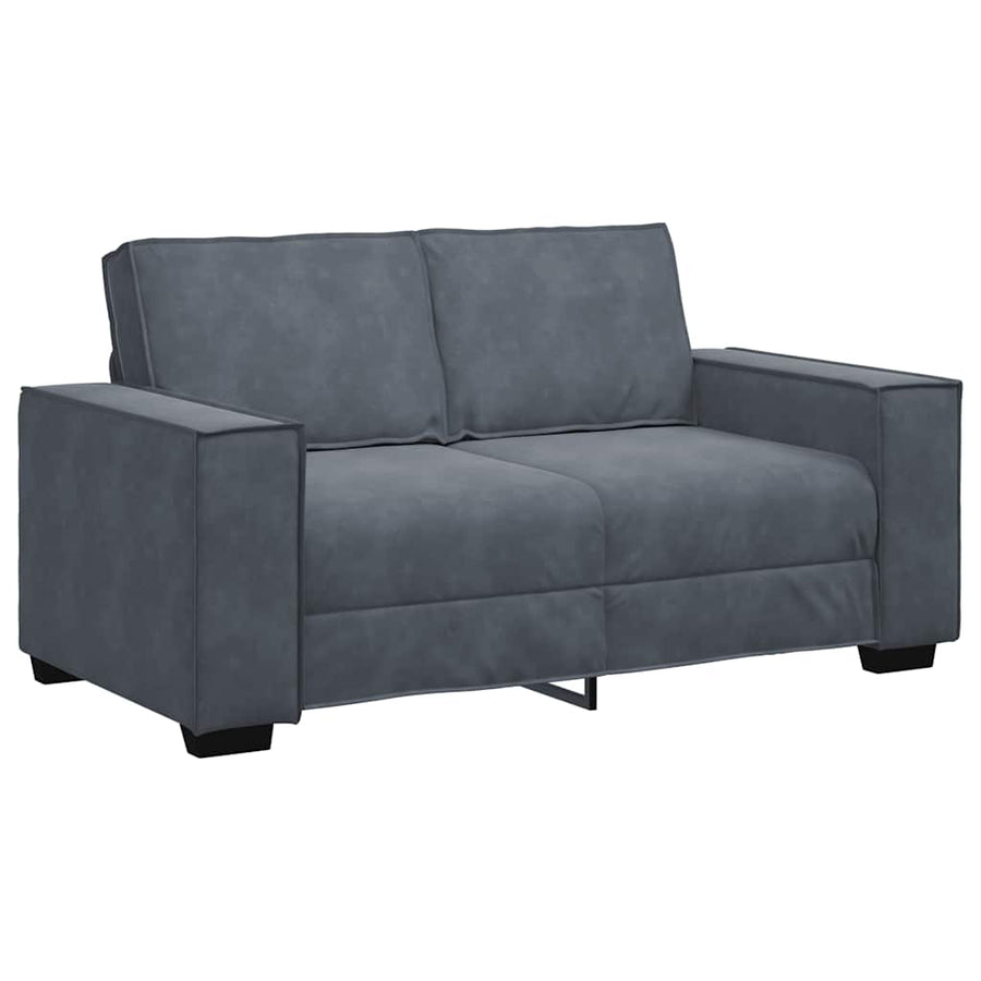 Tweezitsbank Fluweel 120 cm Donkergrijs