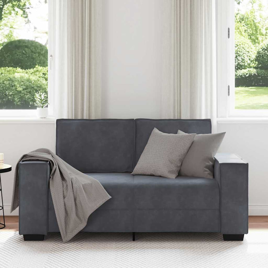 Tweezitsbank Fluweel 120 cm Donkergrijs