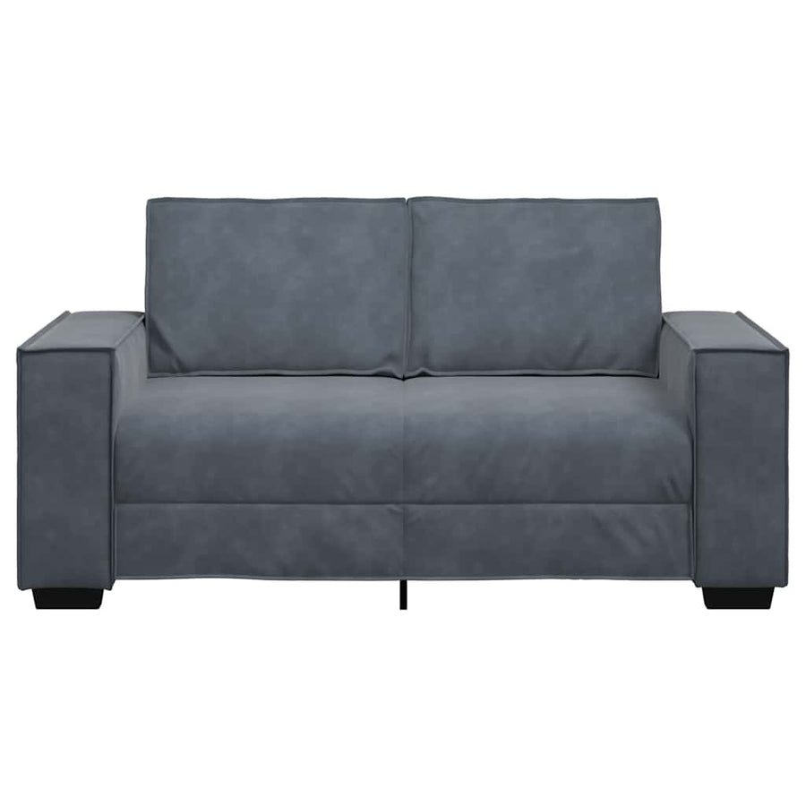Tweezitsbank Fluweel 120 cm Donkergrijs
