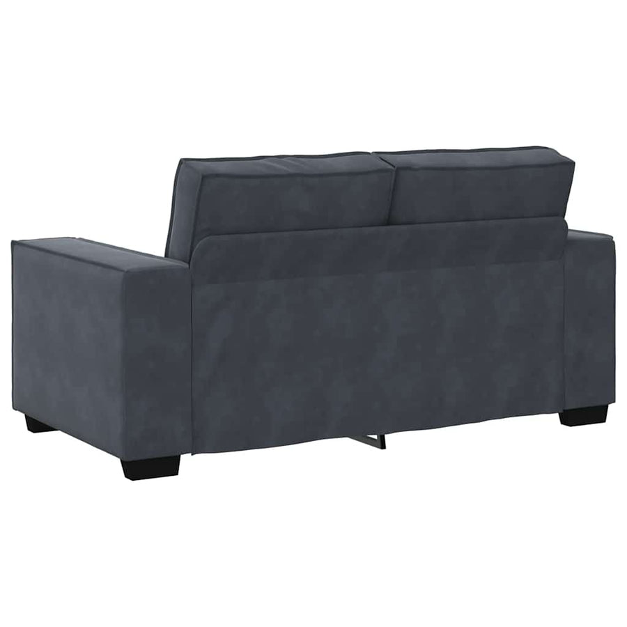 Tweezitsbank Fluweel 120 cm Donkergrijs