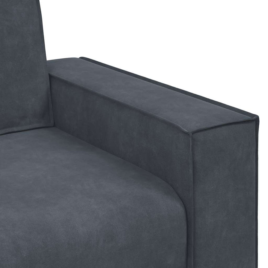 Tweezitsbank Fluweel 120 cm Donkergrijs