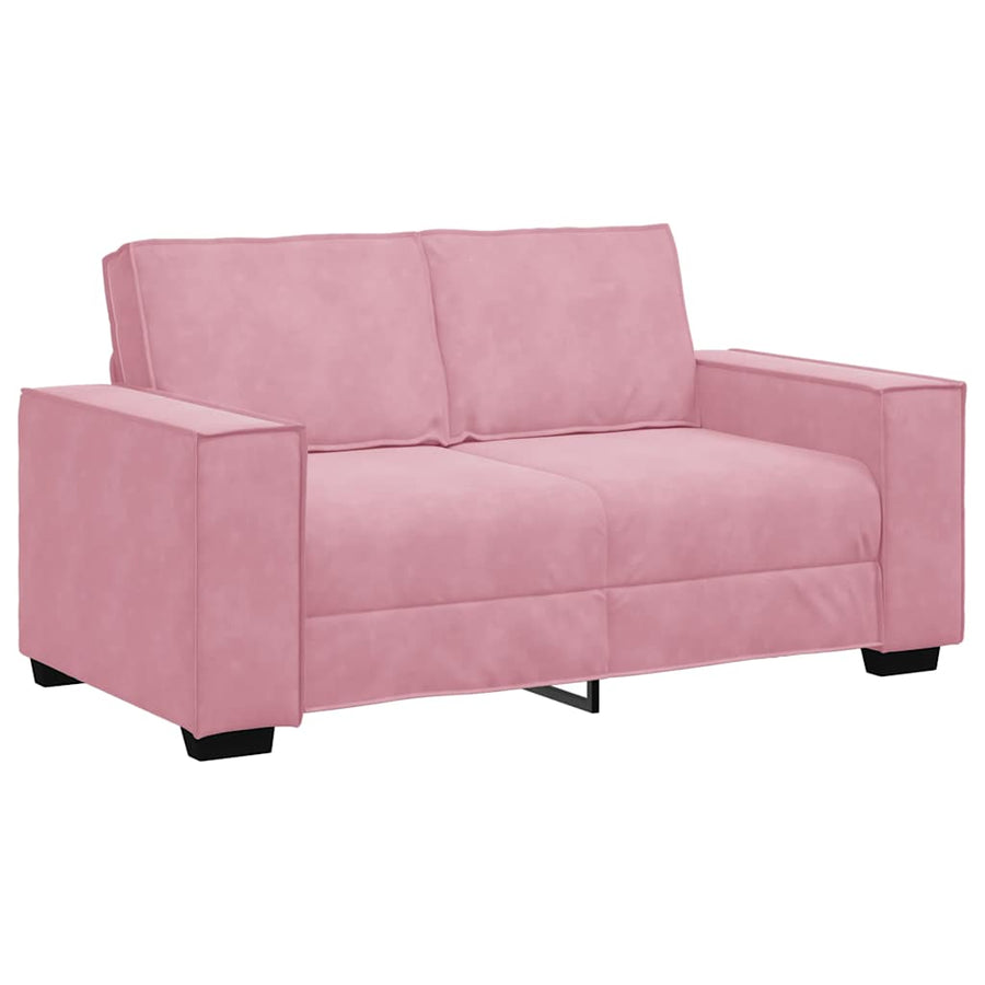Tweezitsbank Fluweel 120 cm Roze
