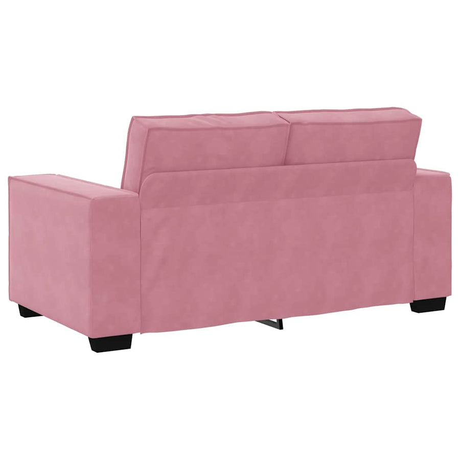 Tweezitsbank Fluweel 120 cm Roze
