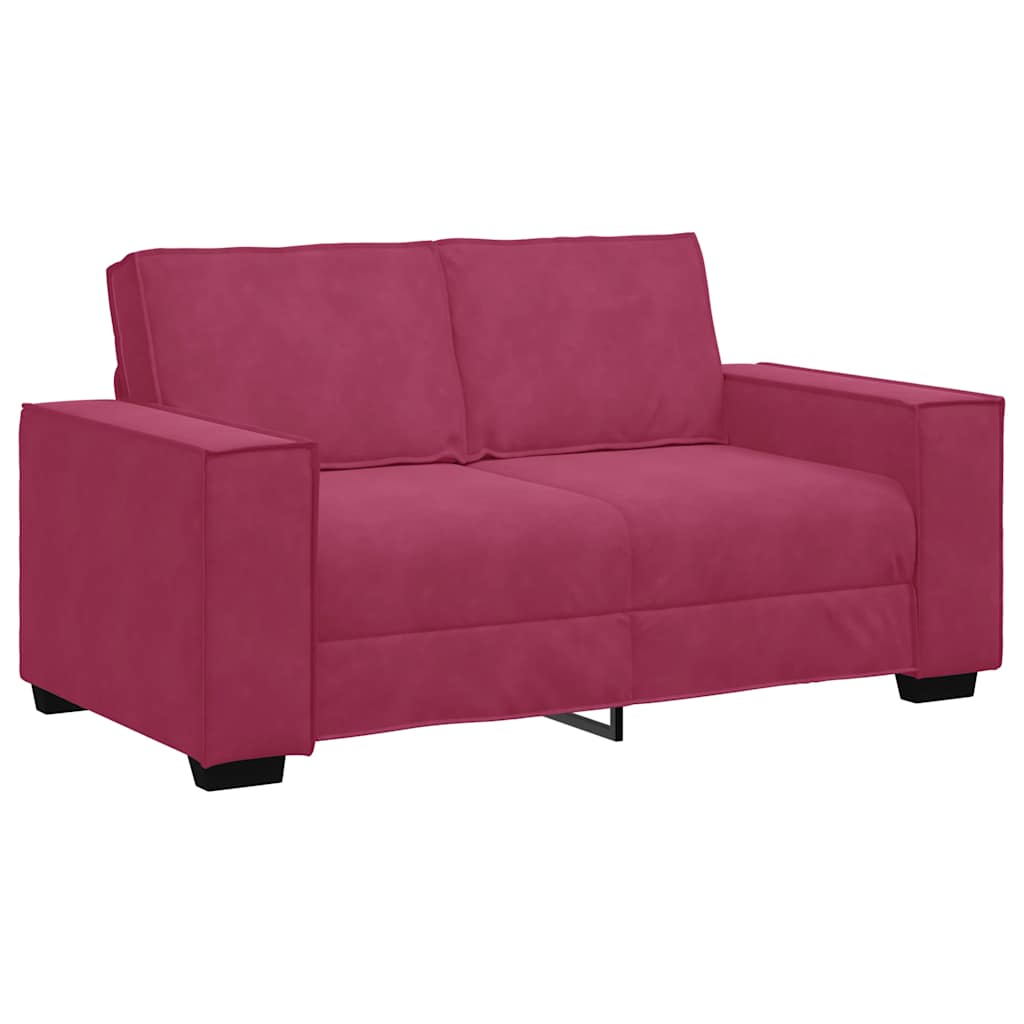 Tweezitsbank Fluweel 120 cm Wijnrood