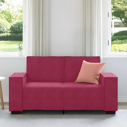 Tweezitsbank Fluweel 120 cm Wijnrood