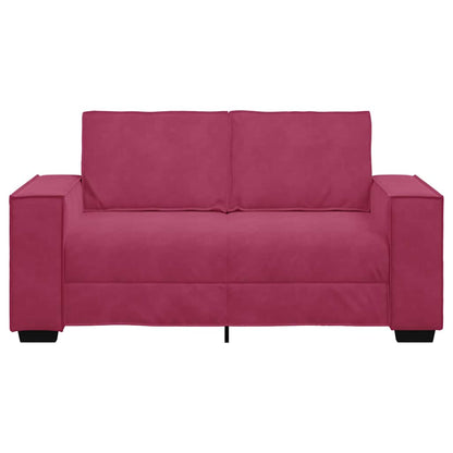 Tweezitsbank Fluweel 120 cm Wijnrood