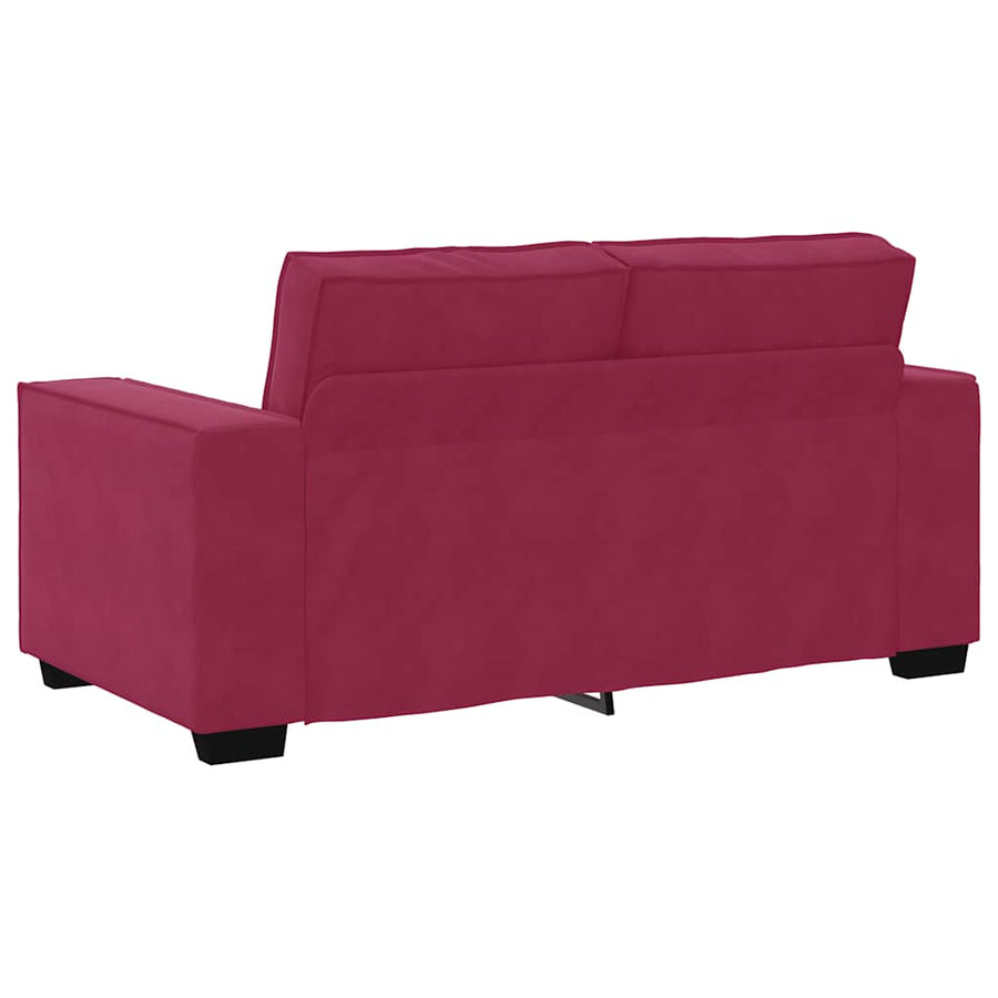 Tweezitsbank Fluweel 120 cm Wijnrood