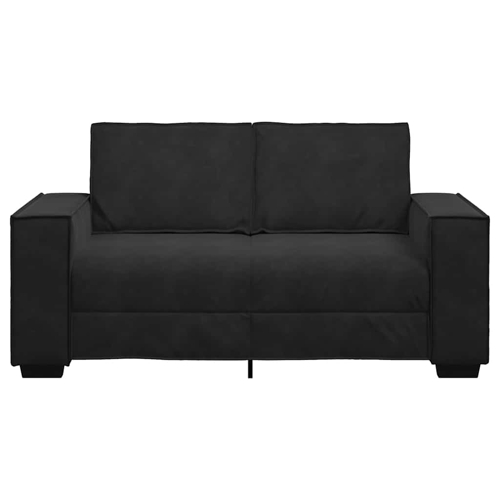 Tweezitsbank Fluweel 120 cm Zwart