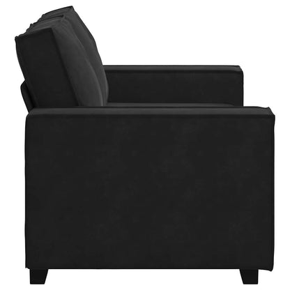 Tweezitsbank Fluweel 120 cm Zwart