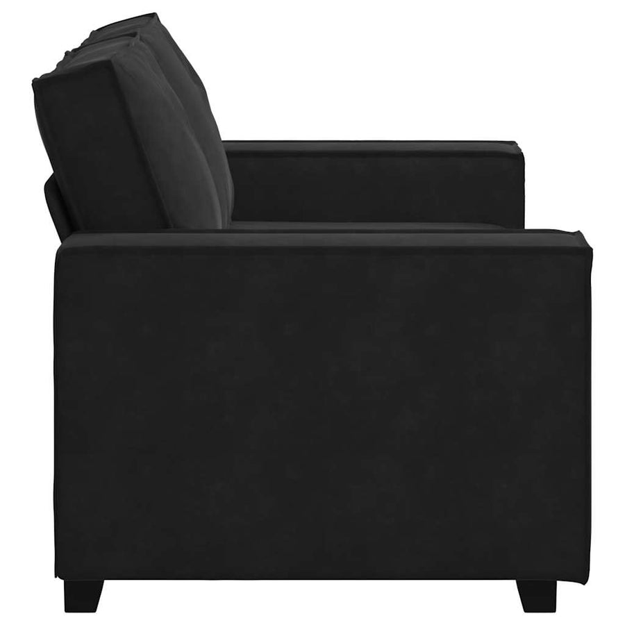 Tweezitsbank Fluweel 120 cm Zwart