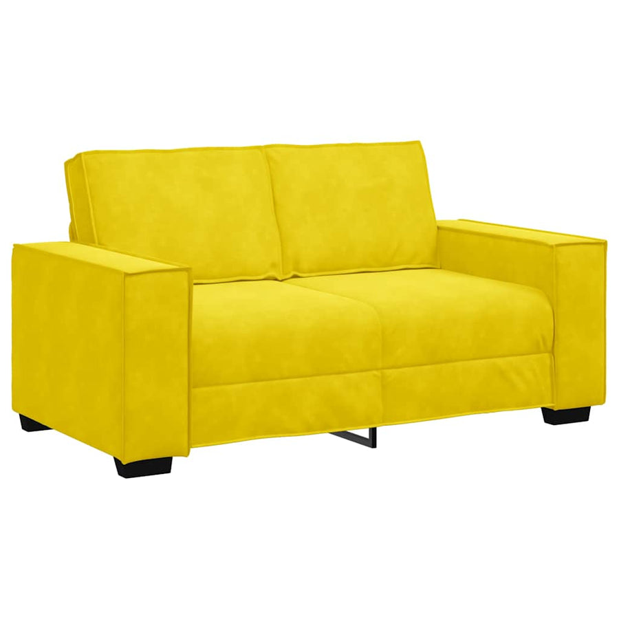 Tweezitsbank Fluweel 120 cm Geel