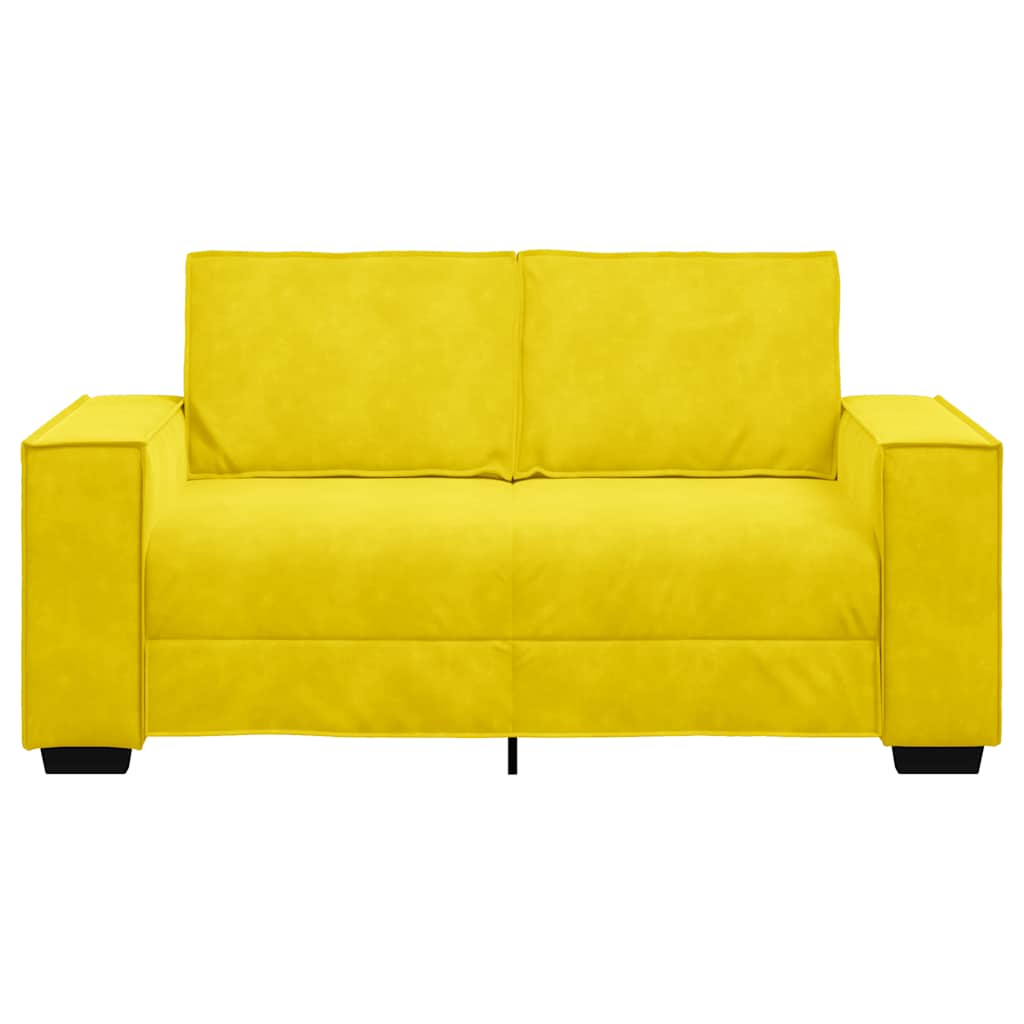 Tweezitsbank Fluweel 120 cm Geel