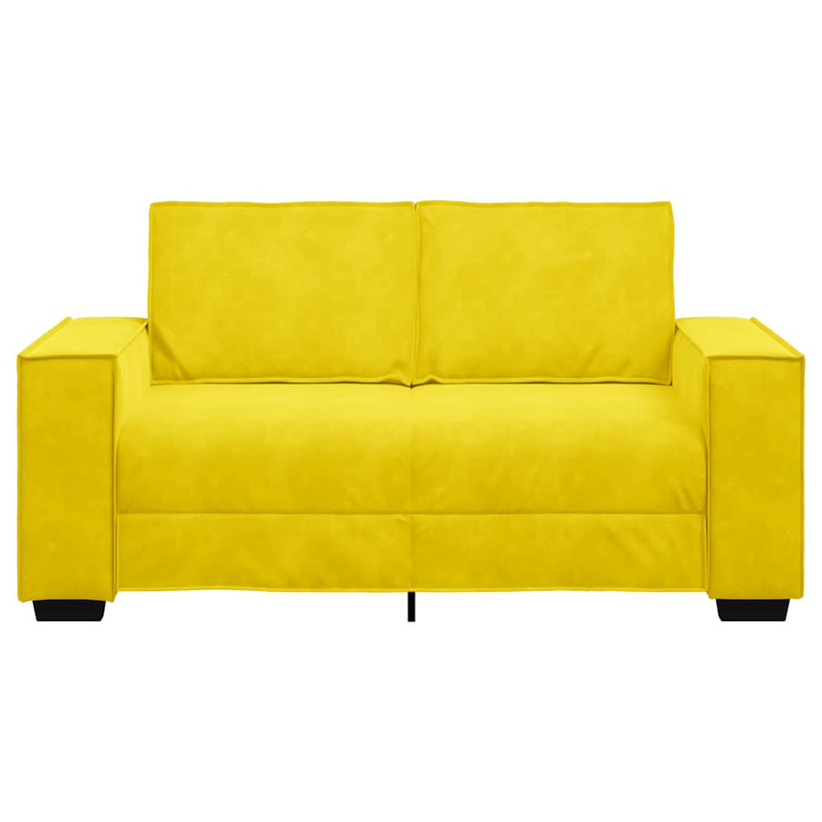 Tweezitsbank Fluweel 120 cm Geel