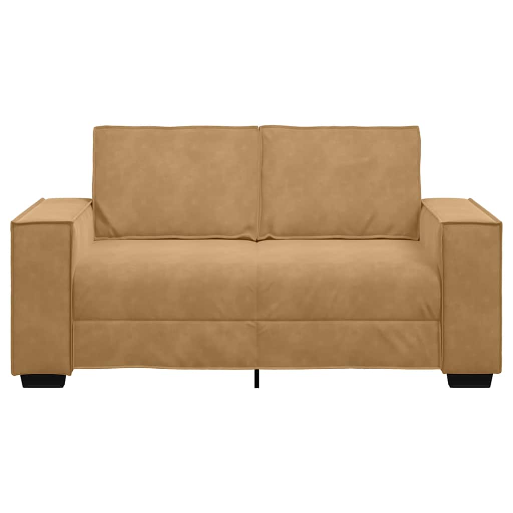 Tweezitsbank Fluweel 120 cm Bruin