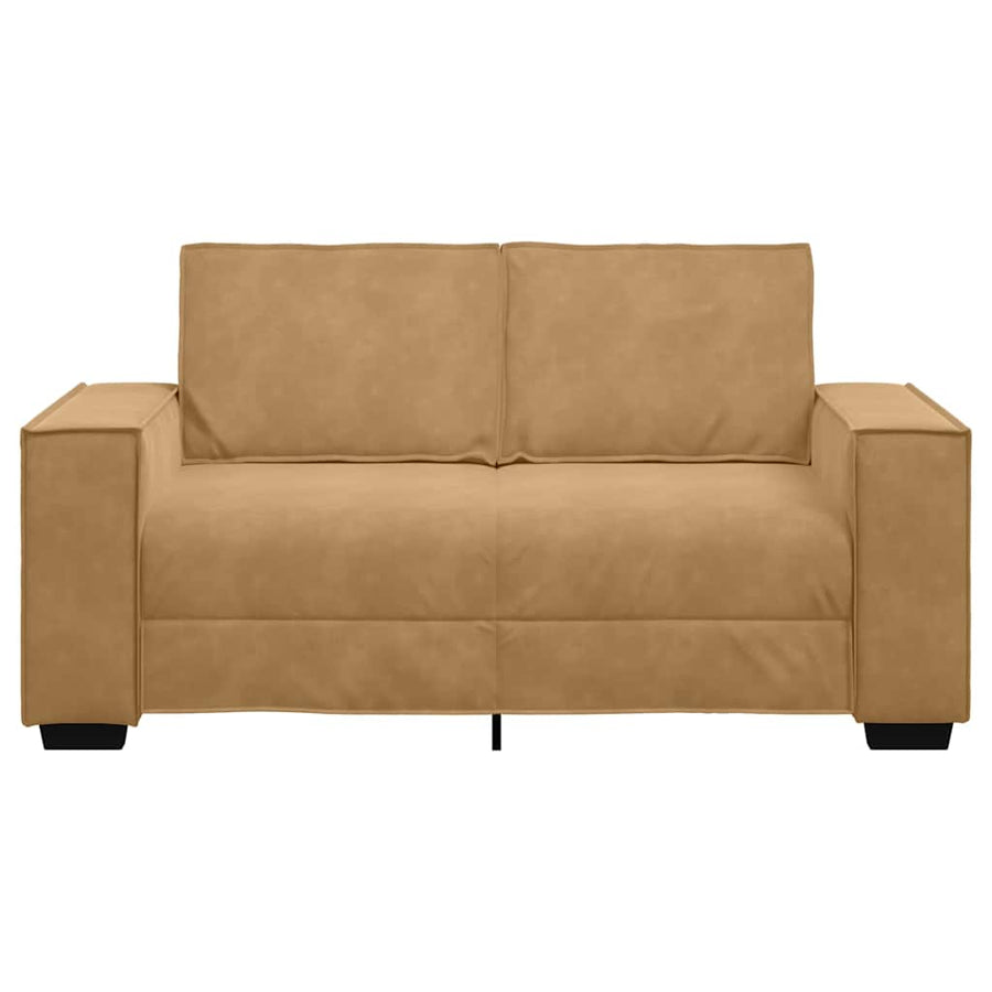 Tweezitsbank Fluweel 120 cm Bruin