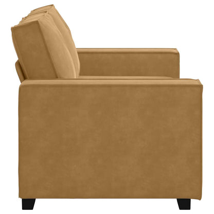 Tweezitsbank Fluweel 120 cm Bruin