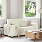 Tweezitsbank 160x78x84 cm fluweel crèmekleurig