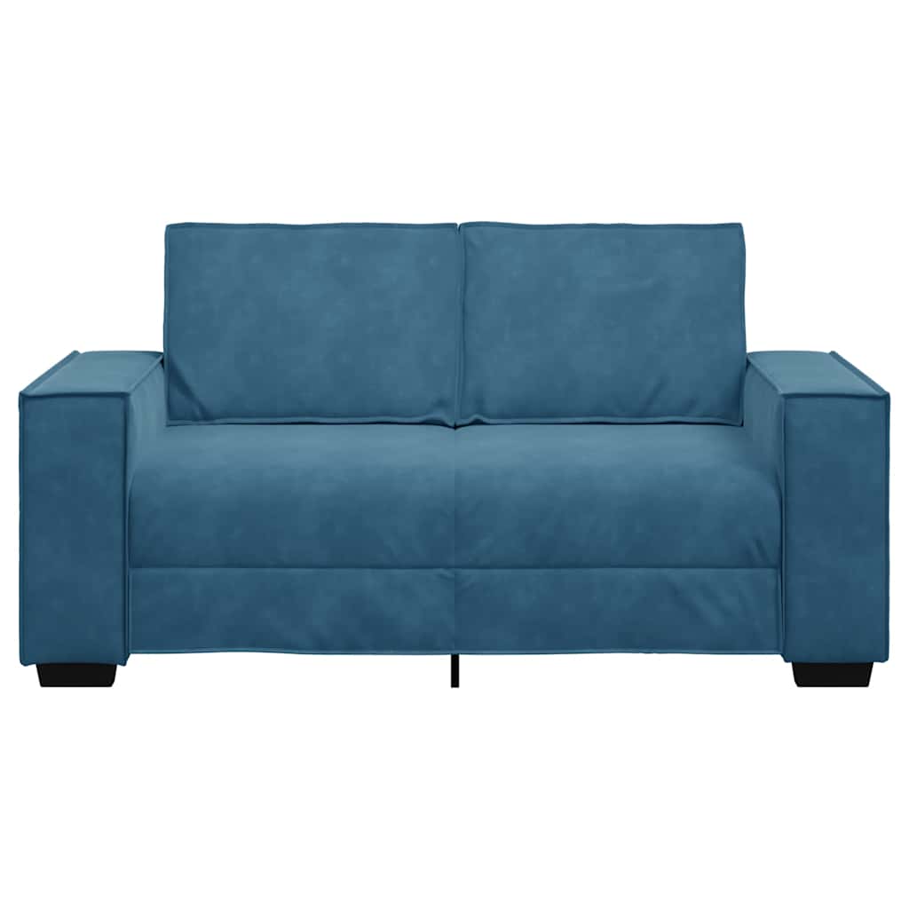 Tweezitsbank Fluweel 120 cm Blauw