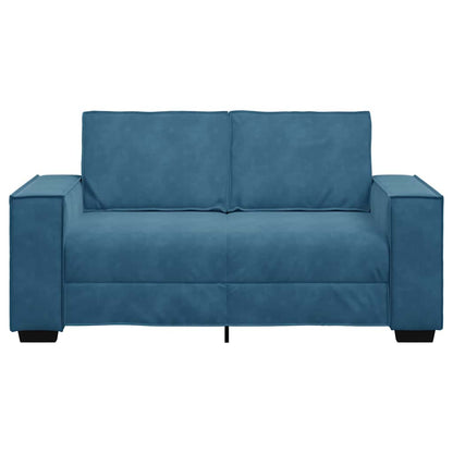 Tweezitsbank Fluweel 120 cm Blauw