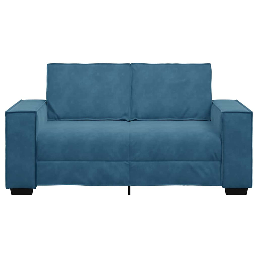 Tweezitsbank Fluweel 120 cm Blauw