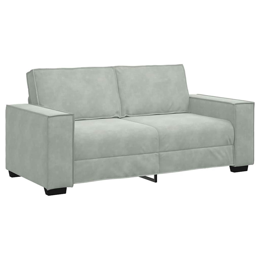 Tweezitsbank Fluweel 140 cm Lichtgrijs