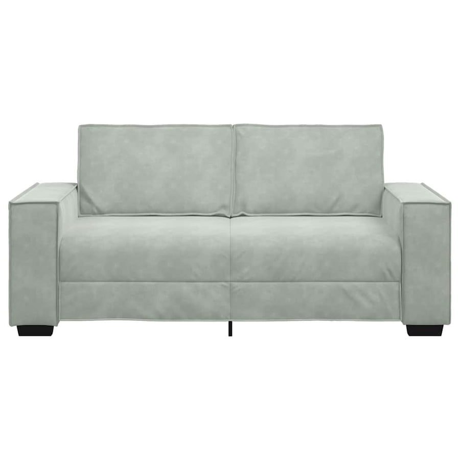 Tweezitsbank Fluweel 140 cm Lichtgrijs