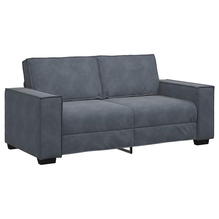 Tweezitsbank Fluweel 140 cm Donkergrijs